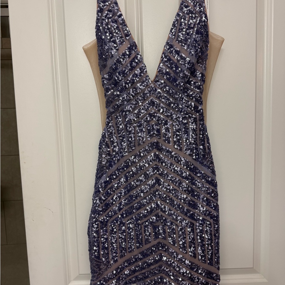 Jovani Sequin Dress in Purple
